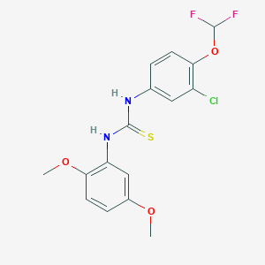 molecular formula C16H15ClF2N2O3S B4577481 N-[3-chloro-4-(difluoromethoxy)phenyl]-N'-(2,5-dimethoxyphenyl)thiourea 