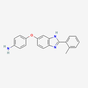 molecular formula C20H17N3O B4577490 (4-{[2-(2-甲基苯基)-1H-苯并咪唑-5-基]氧基}苯基)胺 