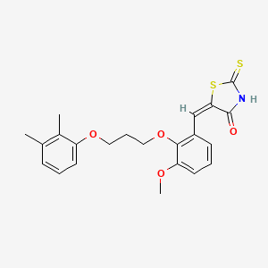 molecular formula C22H23NO4S2 B4577505 5-{2-[3-(2,3-dimethylphenoxy)propoxy]-3-methoxybenzylidene}-2-thioxo-1,3-thiazolidin-4-one 