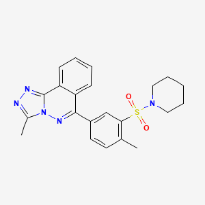 molecular formula C22H23N5O2S B4577518 3-methyl-6-[4-methyl-3-(1-piperidinylsulfonyl)phenyl][1,2,4]triazolo[3,4-a]phthalazine 