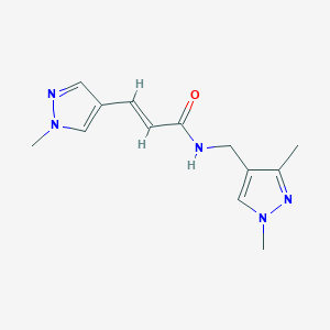 molecular formula C13H17N5O B457753 N-[(1,3-dimethyl-1H-pyrazol-4-yl)methyl]-3-(1-methyl-1H-pyrazol-4-yl)acrylamide 