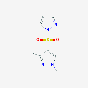 molecular formula C8H10N4O2S B4577531 1,3-dimethyl-4-(1H-pyrazol-1-ylsulfonyl)-1H-pyrazole 