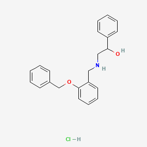 molecular formula C22H24ClNO2 B4577538 2-{[2-(benzyloxy)benzyl]amino}-1-phenylethanol hydrochloride 