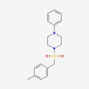 molecular formula C18H22N2O2S B4577553 1-[(4-methylbenzyl)sulfonyl]-4-phenylpiperazine 