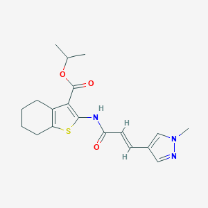 isopropyl 2-{[3-(1-methyl-1H-pyrazol-4-yl)acryloyl]amino}-4,5,6,7-tetrahydro-1-benzothiophene-3-carboxylate