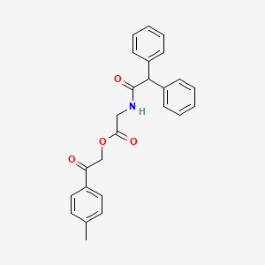 molecular formula C25H23NO4 B4577600 2-(4-methylphenyl)-2-oxoethyl N-(diphenylacetyl)glycinate 
