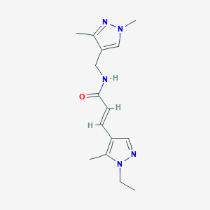 molecular formula C15H21N5O B457762 N-[(1,3-dimethyl-1H-pyrazol-4-yl)methyl]-3-(1-ethyl-5-methyl-1H-pyrazol-4-yl)acrylamide 