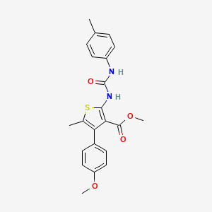 molecular formula C22H22N2O4S B4577627 methyl 4-(4-methoxyphenyl)-5-methyl-2-({[(4-methylphenyl)amino]carbonyl}amino)-3-thiophenecarboxylate 