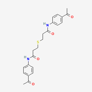 molecular formula C22H24N2O4S B4577639 3,3'-硫代双[N-(4-乙酰苯基)丙酰胺] 