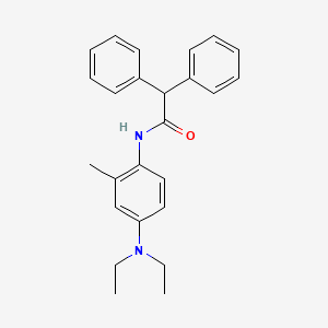 molecular formula C25H28N2O B4577650 N-[4-(diethylamino)-2-methylphenyl]-2,2-diphenylacetamide 