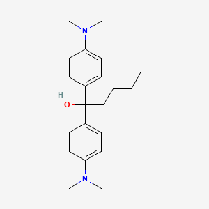 molecular formula C21H30N2O B4577679 1,1-bis[4-(dimethylamino)phenyl]-1-pentanol 