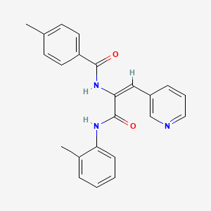 4-methyl-N-[1-{[(2-methylphenyl)amino]carbonyl}-2-(3-pyridinyl)vinyl]benzamide