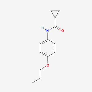 molecular formula C13H17NO2 B4577696 N-(4-propoxyphenyl)cyclopropanecarboxamide 