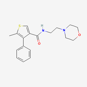 molecular formula C18H22N2O2S B4577699 5-methyl-N-[2-(4-morpholinyl)ethyl]-4-phenyl-3-thiophenecarboxamide 