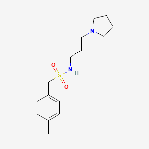 molecular formula C15H24N2O2S B4577741 1-(4-甲基苯基)-N-[3-(1-吡咯烷基)丙基]甲磺酰胺 