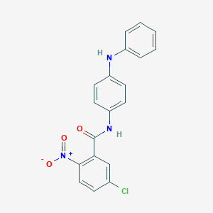 molecular formula C19H14ClN3O3 B457775 N-(4-anilinophenyl)-5-chloro-2-nitrobenzamide 