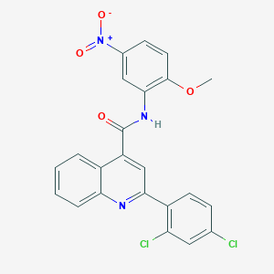 molecular formula C23H15Cl2N3O4 B457776 2-(2,4-dichlorophenyl)-N-(2-methoxy-5-nitrophenyl)quinoline-4-carboxamide 