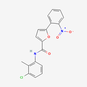 molecular formula C18H13ClN2O4 B4577770 N-(3-氯-2-甲基苯基)-5-(2-硝基苯基)-2-呋喃酰胺 