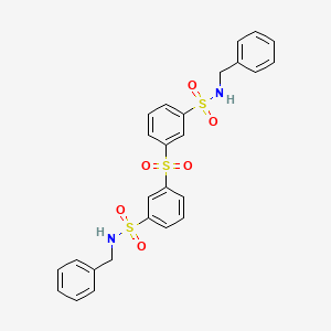 molecular formula C26H24N2O6S3 B4577775 3,3'-磺酰基双（N-苄基苯磺酰胺） 