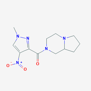 molecular formula C12H17N5O3 B457780 2-({4-nitro-1-methyl-1H-pyrazol-3-yl}carbonyl)octahydropyrrolo[1,2-a]pyrazine 