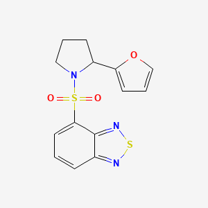 molecular formula C14H13N3O3S2 B4577805 4-{[2-(2-furyl)-1-pyrrolidinyl]sulfonyl}-2,1,3-benzothiadiazole 