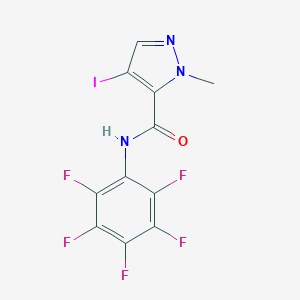 molecular formula C11H5F5IN3O B457781 4-iodo-1-methyl-N-(pentafluorophenyl)-1H-pyrazole-5-carboxamide 