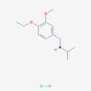 molecular formula C13H22ClNO2 B4577813 N-(4-ethoxy-3-methoxybenzyl)propan-2-amine hydrochloride 