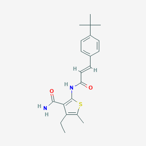 2-{[3-(4-Tert-butylphenyl)acryloyl]amino}-4-ethyl-5-methyl-3-thiophenecarboxamide