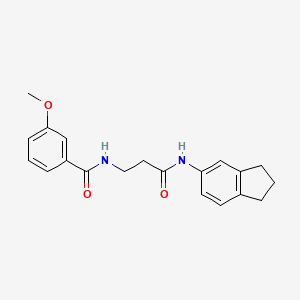 molecular formula C20H22N2O3 B4577820 N-[3-(2,3-dihydro-1H-inden-5-ylamino)-3-oxopropyl]-3-methoxybenzamide 