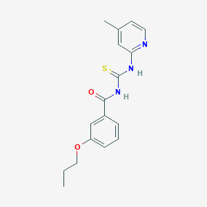 molecular formula C17H19N3O2S B4577830 N-[{[(4-甲基-2-吡啶基)氨基]羰基硫代}-3-丙氧基苯甲酰胺 