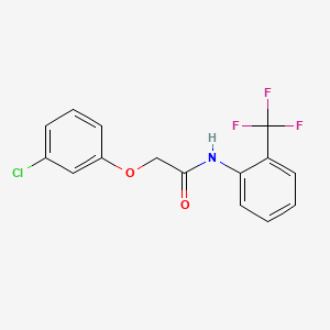 molecular formula C15H11ClF3NO2 B4577849 2-(3-chlorophenoxy)-N-[2-(trifluoromethyl)phenyl]acetamide 