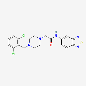molecular formula C19H19Cl2N5OS B4577858 N-2,1,3-benzothiadiazol-5-yl-2-[4-(2,6-dichlorobenzyl)-1-piperazinyl]acetamide 