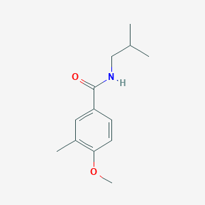 molecular formula C13H19NO2 B4577886 N-isobutyl-4-methoxy-3-methylbenzamide 