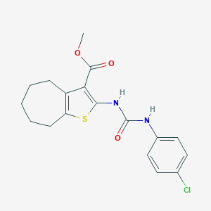 methyl 2-{[(4-chloroanilino)carbonyl]amino}-5,6,7,8-tetrahydro-4H-cyclohepta[b]thiophene-3-carboxylate