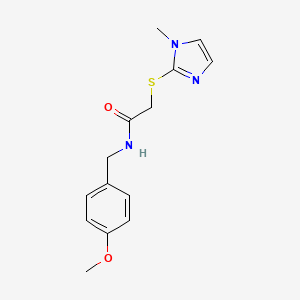 molecular formula C14H17N3O2S B4577893 N-(4-methoxybenzyl)-2-[(1-methyl-1H-imidazol-2-yl)thio]acetamide 