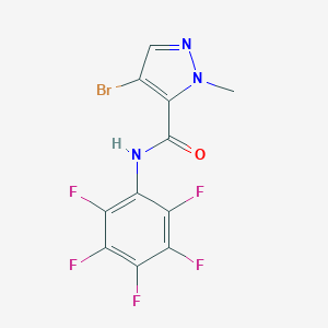 molecular formula C11H5BrF5N3O B457790 4-bromo-1-methyl-N-(pentafluorophenyl)-1H-pyrazole-5-carboxamide 