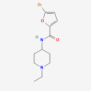 molecular formula C12H17BrN2O2 B4577917 5-bromo-N-(1-ethyl-4-piperidinyl)-2-furamide 