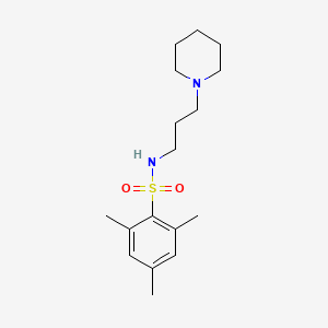 2,4,6-trimethyl-N-[3-(1-piperidinyl)propyl]benzenesulfonamide