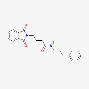 molecular formula C21H22N2O3 B4577965 4-(1,3-二氧代-1,3-二氢-2H-异吲哚-2-基)-N-(3-苯基丙基)丁酰胺 