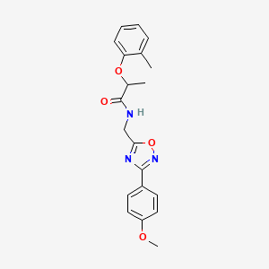 molecular formula C20H21N3O4 B4577972 N-{[3-(4-甲氧基苯基)-1,2,4-恶二唑-5-基]甲基}-2-(2-甲基苯氧基)丙酰胺 