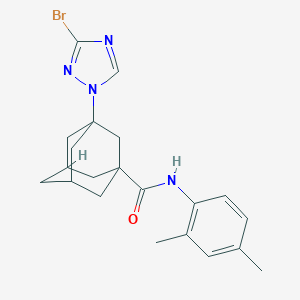 molecular formula C21H25BrN4O B457801 3-(3-bromo-1H-1,2,4-triazol-1-yl)-N-(2,4-dimethylphenyl)-1-adamantanecarboxamide 