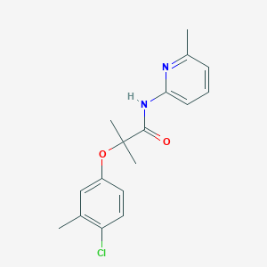 molecular formula C17H19ClN2O2 B4578013 2-(4-chloro-3-methylphenoxy)-2-methyl-N-(6-methyl-2-pyridinyl)propanamide 