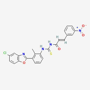 N-({[3-(5-chloro-1,3-benzoxazol-2-yl)-2-methylphenyl]amino}carbonothioyl)-3-(3-nitrophenyl)acrylamide