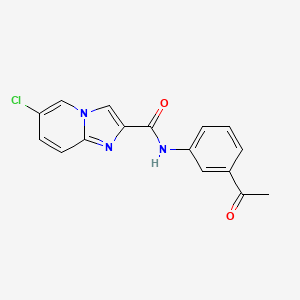 molecular formula C16H12ClN3O2 B4578038 N-(3-acetylphenyl)-6-chloroimidazo[1,2-a]pyridine-2-carboxamide 