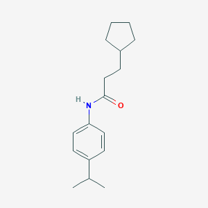 molecular formula C17H25NO B457808 3-cyclopentyl-N-(4-isopropylphenyl)propanamide 