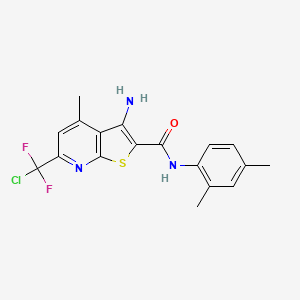molecular formula C18H16ClF2N3OS B4578080 3-氨基-6-[氯(二氟)甲基]-N-(2,4-二甲苯基)-4-甲基噻吩并[2,3-b]吡啶-2-甲酰胺 
