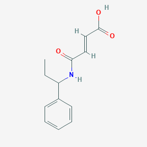 molecular formula C13H15NO3 B457810 4-Oxo-4-[(1-phenylpropyl)amino]-2-butenoic acid 