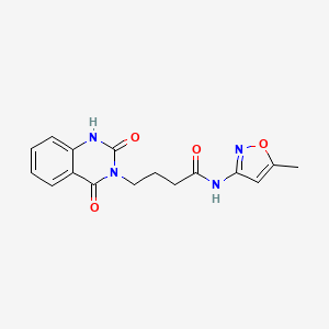 molecular formula C16H16N4O4 B4578106 4-(2,4-二氧代-1,4-二氢-3(2H)-喹唑啉基)-N-(5-甲基-3-异恶唑基)丁酰胺 
