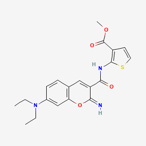 methyl 2-({[7-(diethylamino)-2-imino-2H-chromen-3-yl]carbonyl}amino)-3-thiophenecarboxylate