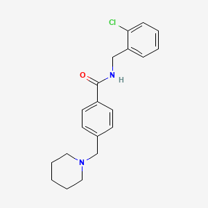 molecular formula C20H23ClN2O B4578125 N-(2-chlorobenzyl)-4-(1-piperidinylmethyl)benzamide 